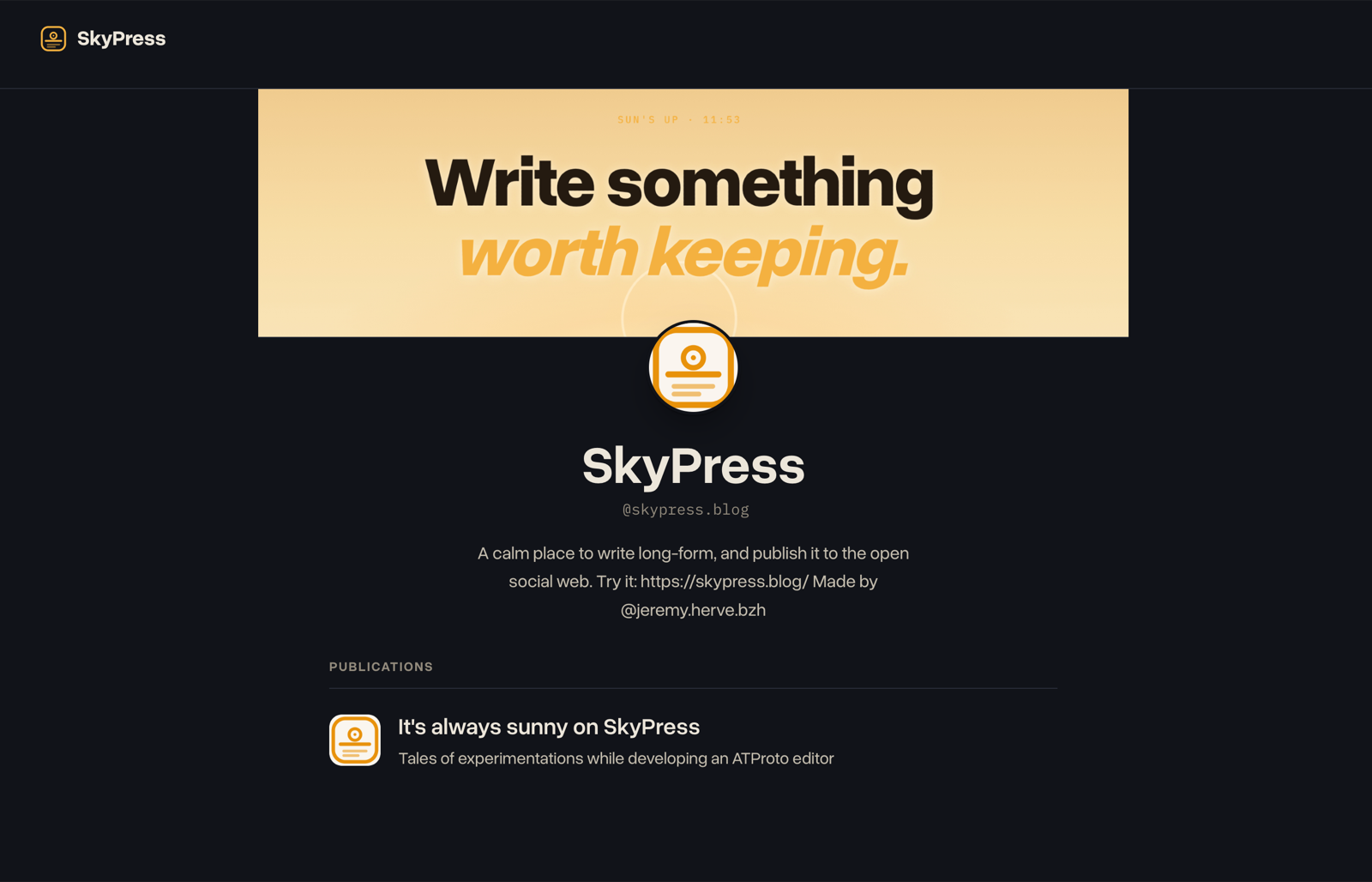 An author's publications page